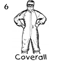 6th stage of gowning is the coverall
